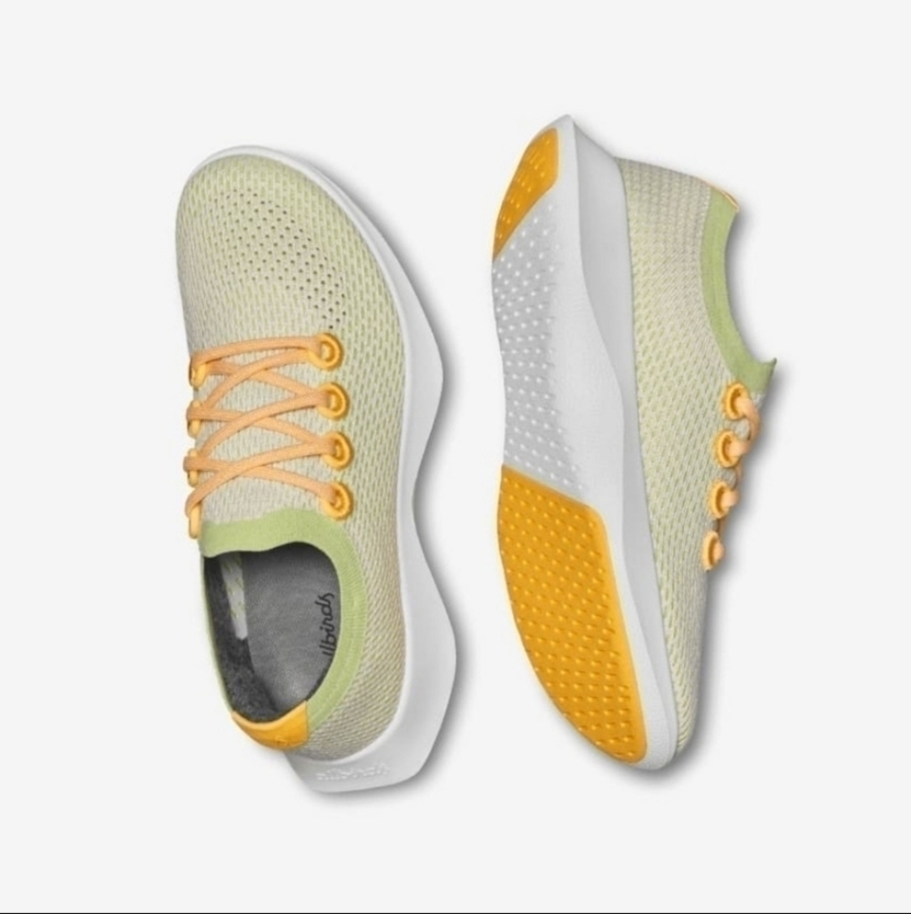 Allbirds Tree Dasher Limited edition Gaia Green Orange Pastel running shoes